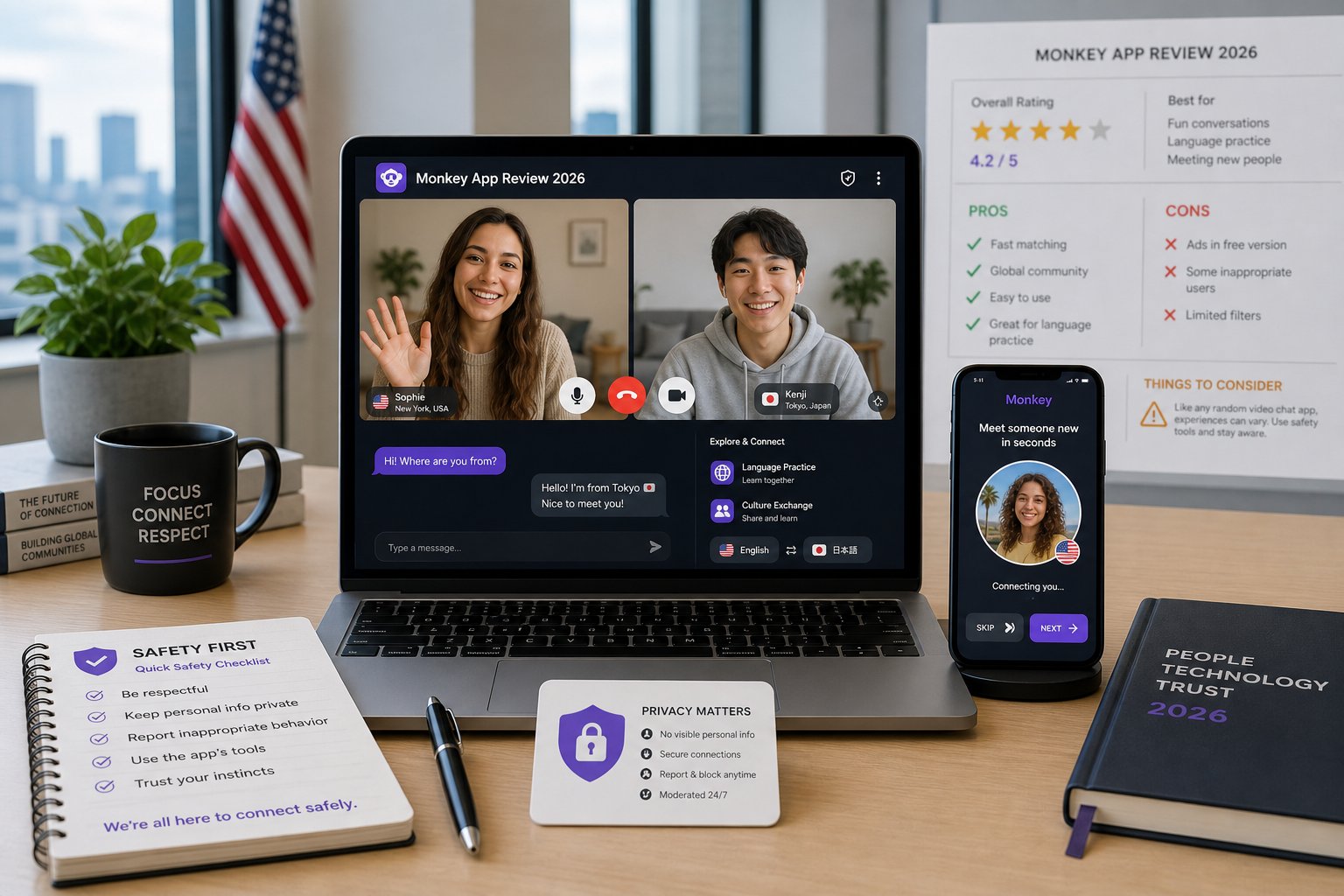 Monkey App Review (2026): Safe, Worthwhile Random Video Chat For Language Practice And Cultural Exchange?