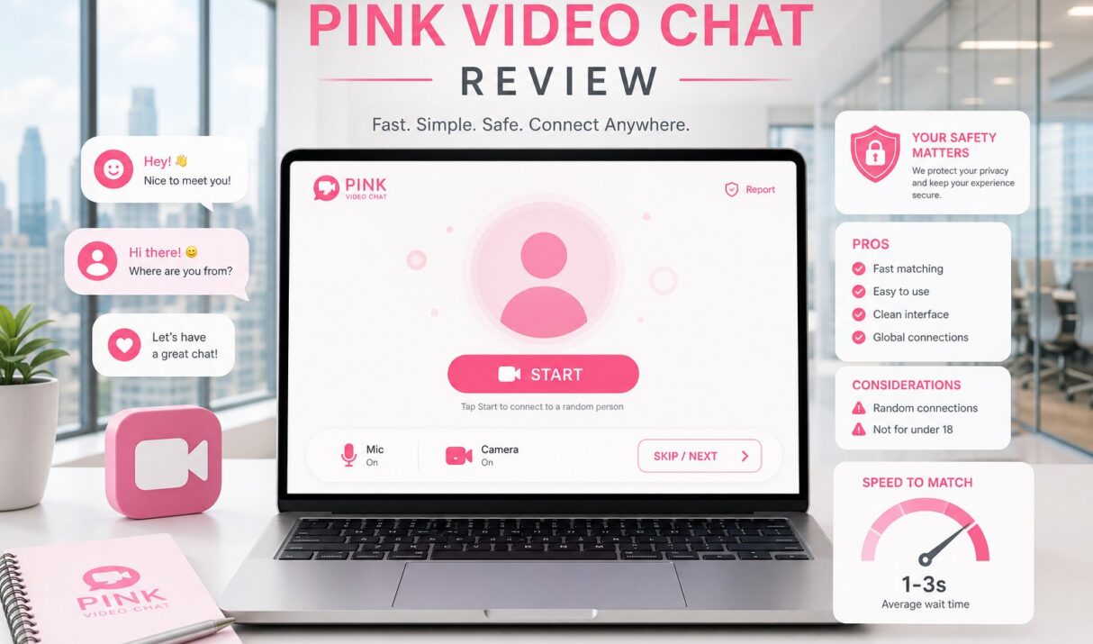 Pink Video Chat Review (2026): Random Video Chat On VibeCam.Site For Spontaneous Conversations