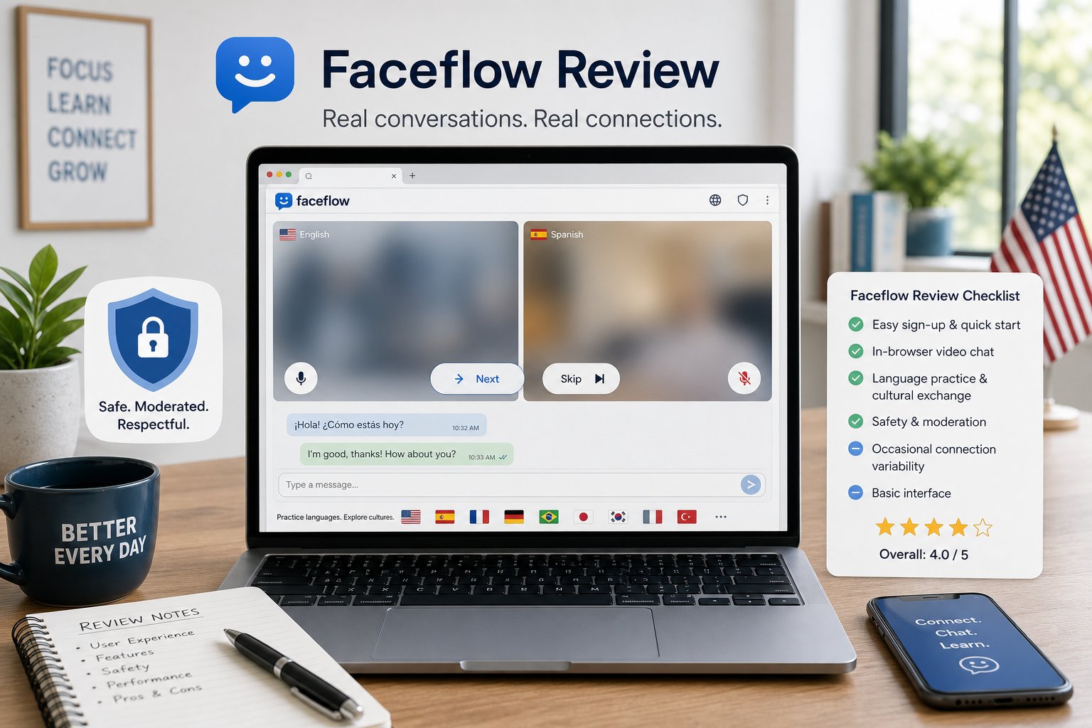FaceFlow Review (2026): Instant Random Video Chats For Language Practice And Cultural Exchange
