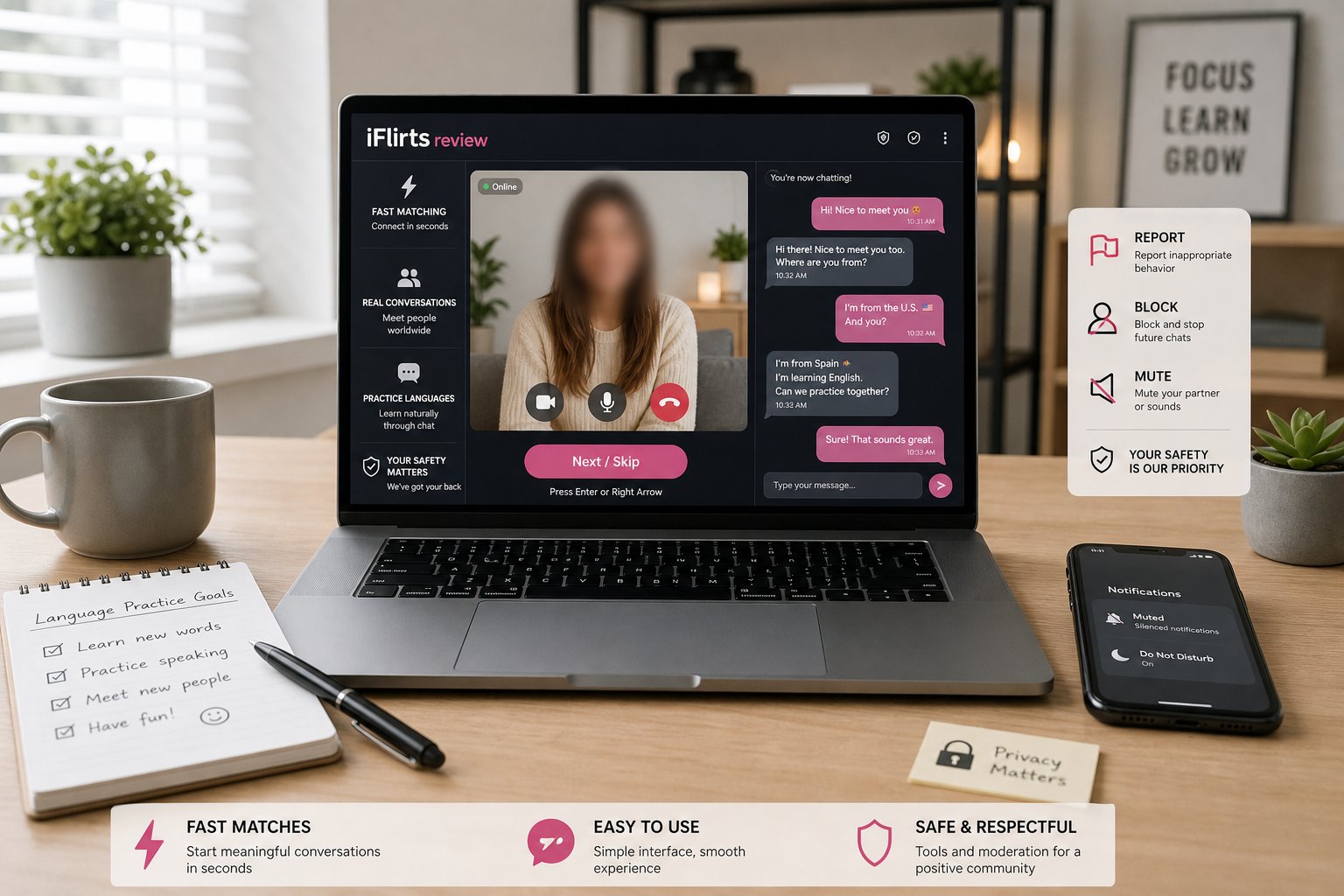 iFlirts Review (2026): Random Video Chats for Spontaneous Social Connections and Language Practice