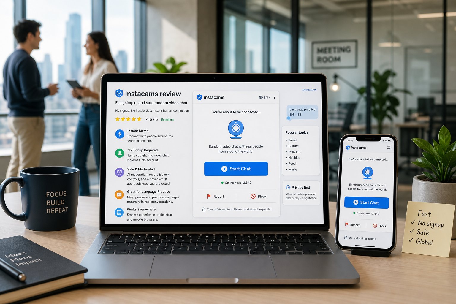 Instacams Review (2026): Is VibeCam’s Instant Random Video Chat Worth It for Language Practice and Social Connection?
