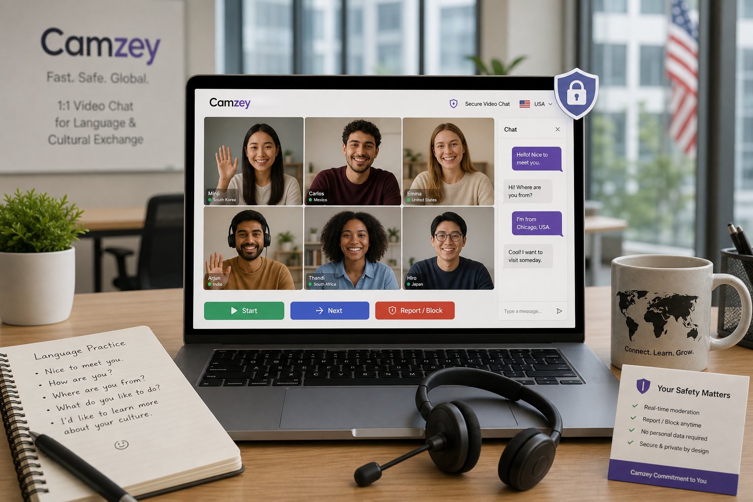 Camzey Review (2026): Instant Random Video Chats For Language Practice And Cultural Exchange