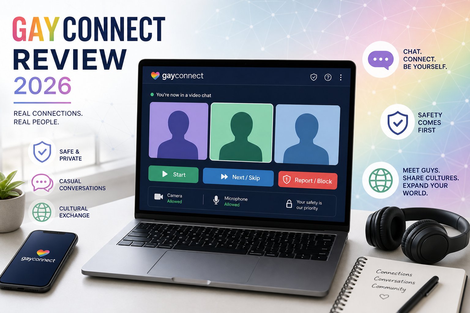 GayConnect Review (2026): Instant Random Video Chat On VibeCam.Site For Casual Conversation And Cultural Exchange